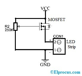 带IRFZ44N MOSFET的调光电路