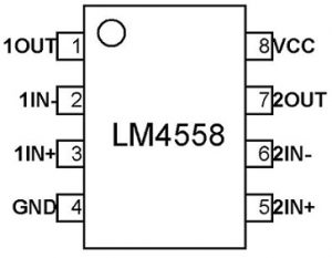 LM4558 IC引脚配置